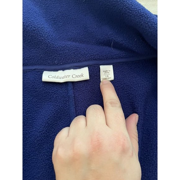 Coldwater Creek, Fleece Full Zip, Women's Purple Jacket, Size 1X - Picture 8 of 10